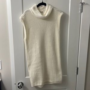 Abercrombie cowl neck cream sweater dress